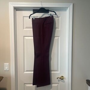 WHBM wine ponte knit bootcut pant